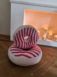 Poduszka dekoracyjna Pączek Donut Paski